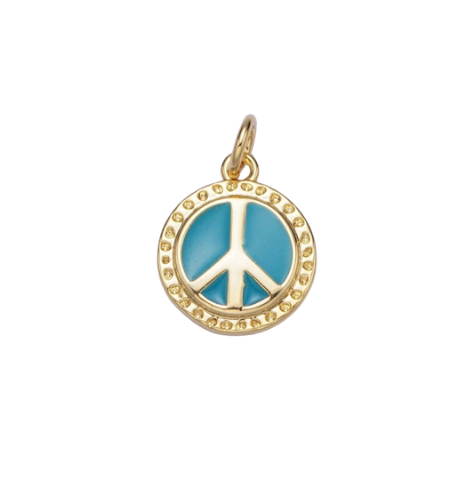 Blue Peace Charm