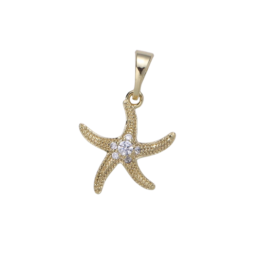 Diamond Starfish Charm