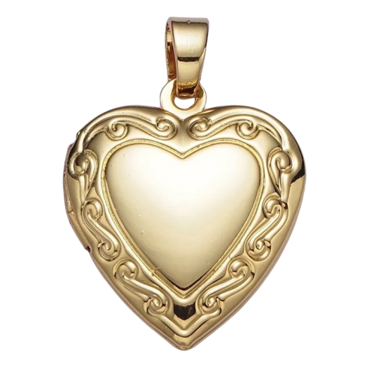 Vintage Heart Locket Charm