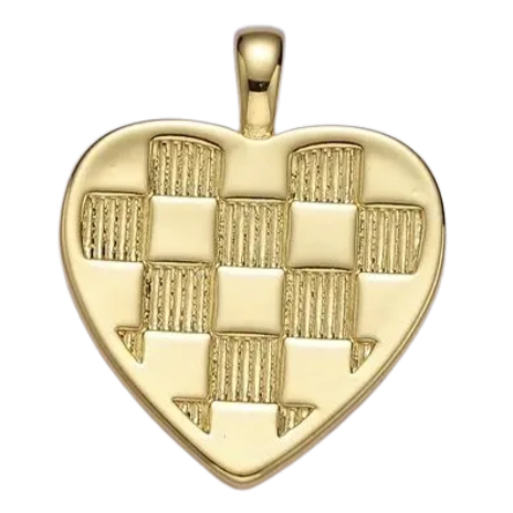 Checkered Heart Charm