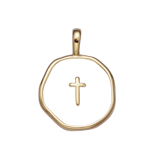 Cross Coin Charm