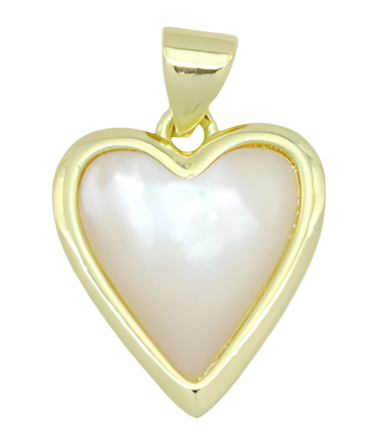 Small Opal Heart Charm