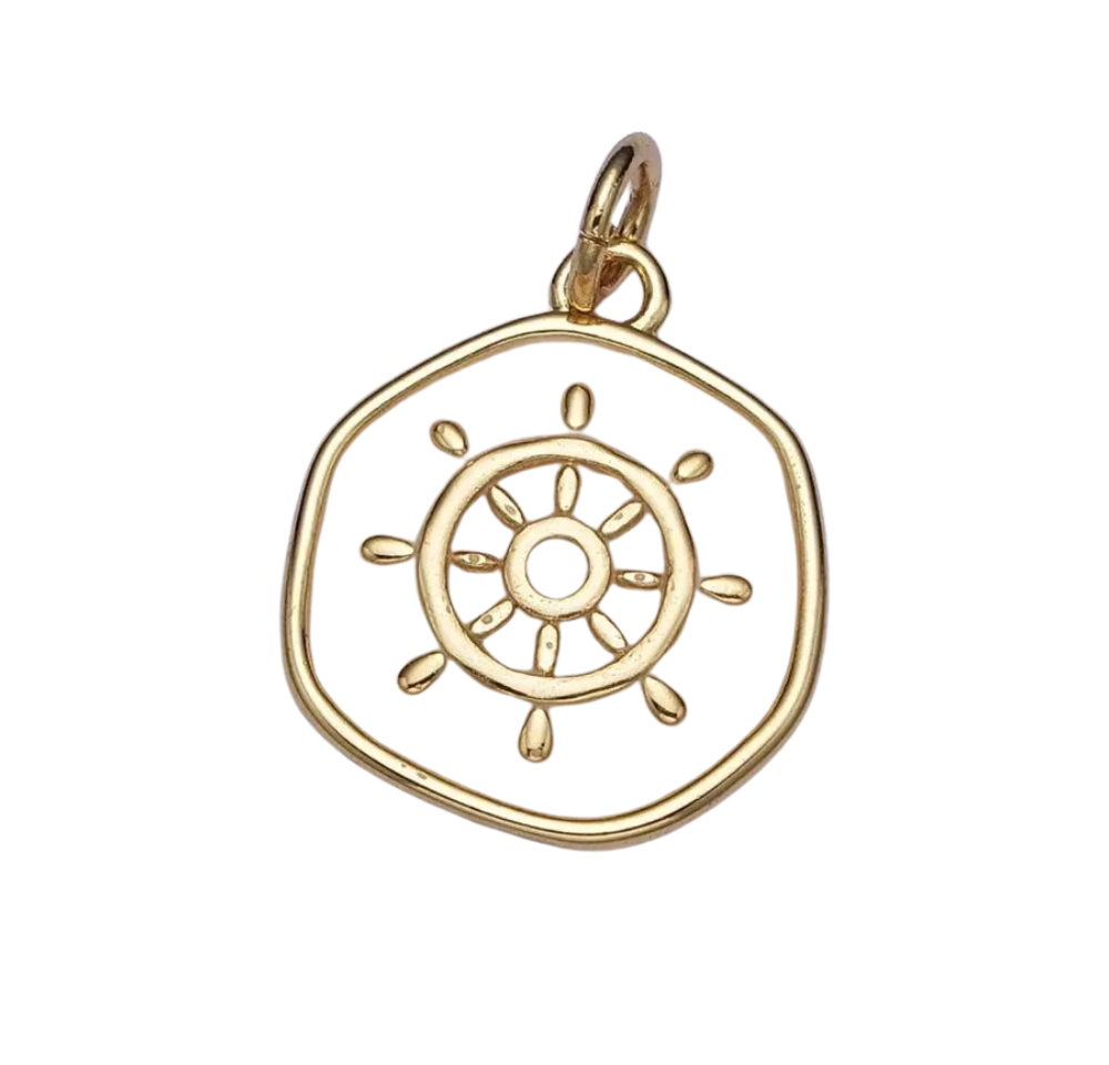 Nautical Wheel Charm