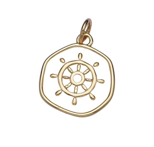 Nautical Wheel Charm